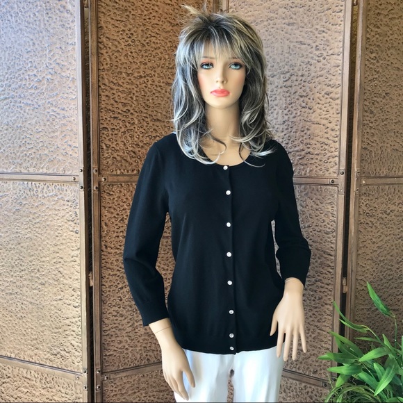 fancy black cardigan